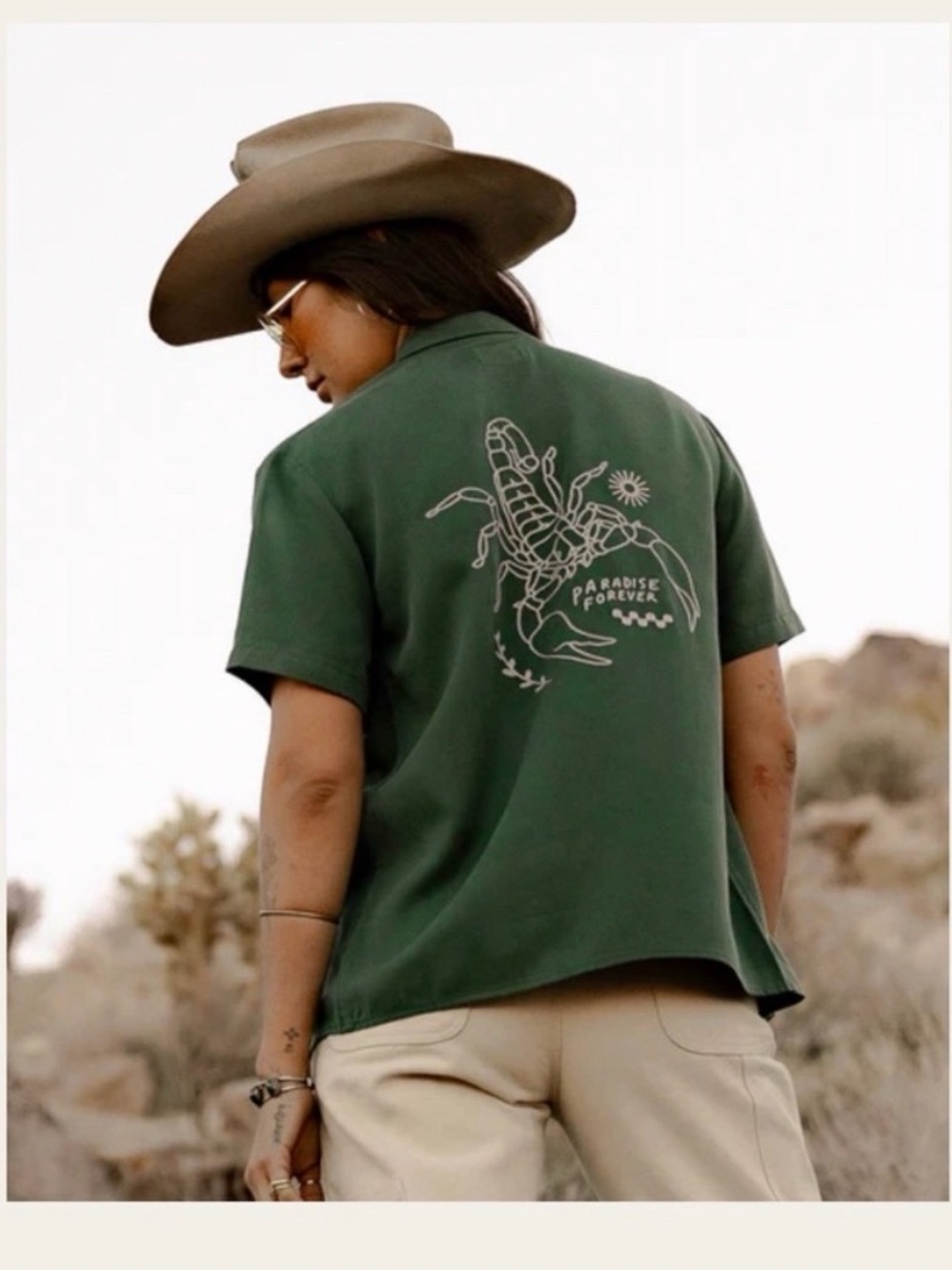 P&Co Green Scorpio Bowling Shirt - Paradise Forever